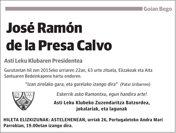 José Ramón de la Presa Calvo