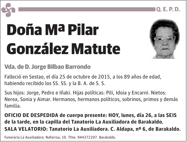 Mª Pilar González Matute