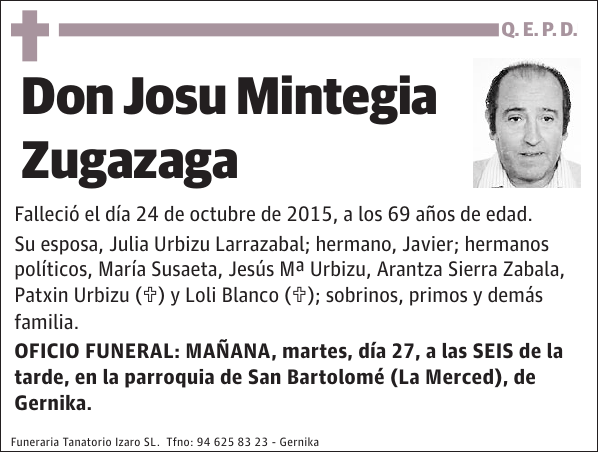 Josu Mintegia Zugazaga