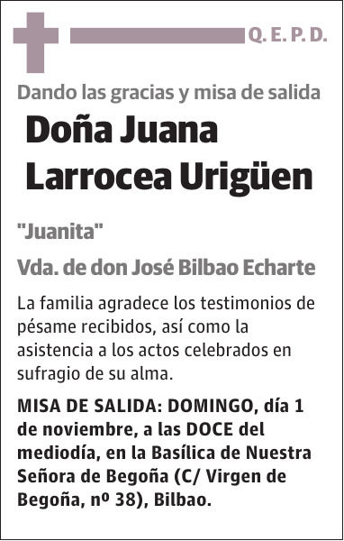 Juana Larrocea Urigüen