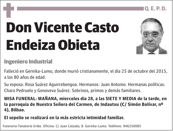 Vicente Casto Endeiza Obieta