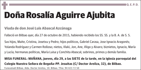 Rosalía Aguirre Ajubita