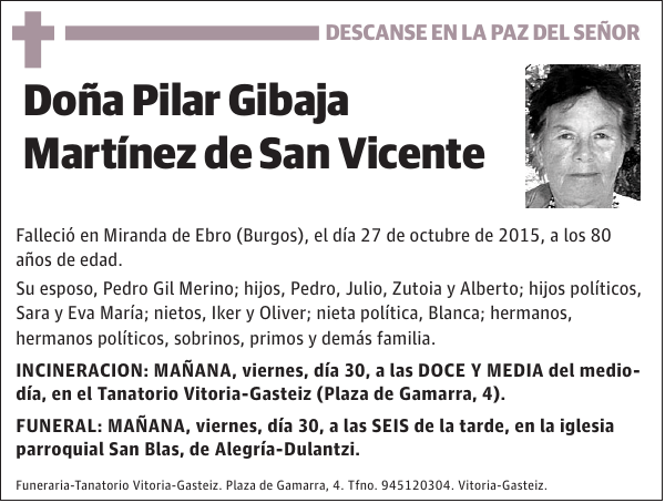 Pilar Gibaja Martínez de San Vicente