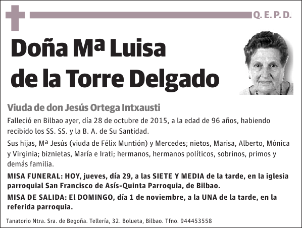 Mª Luisa de la Torre Delgado