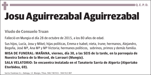 Josu Aguirrezabal Aguirrezabal