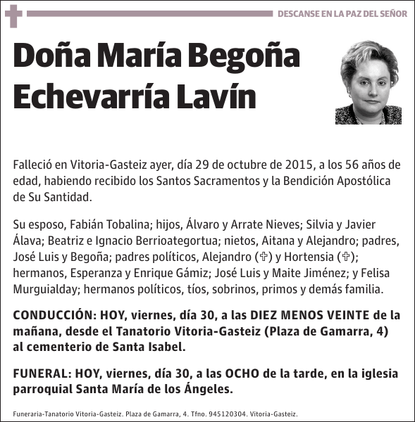 María Begoña Echevarría Lavín