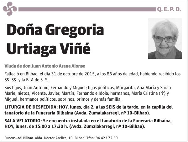 Gregoria Urtiaga Viñé