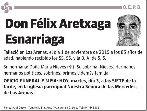 Félix Aretxaga Esnarriaga