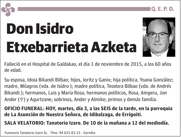 Isidro Etxebarrieta Azketa