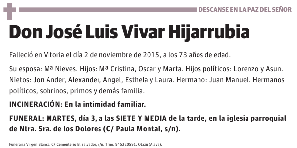 José Luis Vivar Hijarrubia