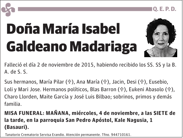 María Isabel Galdeano Madariaga