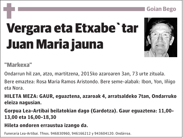 Vergara eta Etxabe tar Juan Maria