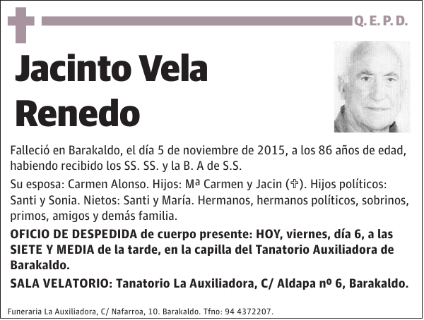 Jacinto Vela Renedo