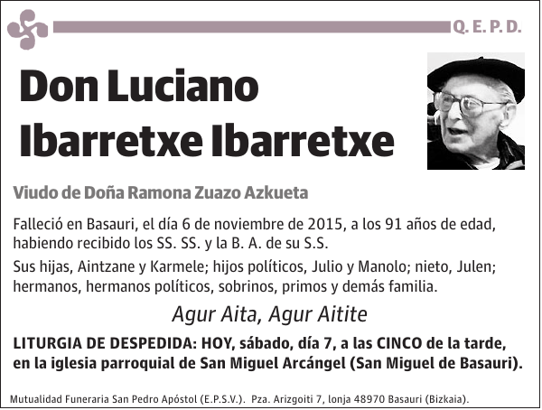 Luciano Ibarretxe Ibarretxe