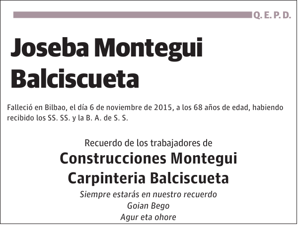 Joseba Montegui Balciscueta