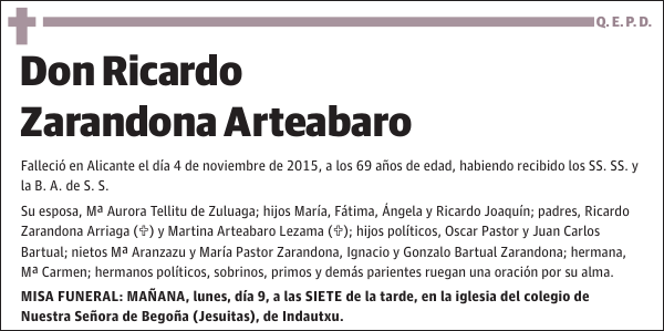 Ricardo Zarandona Arteabaro