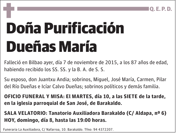 Purificación Dueñas María