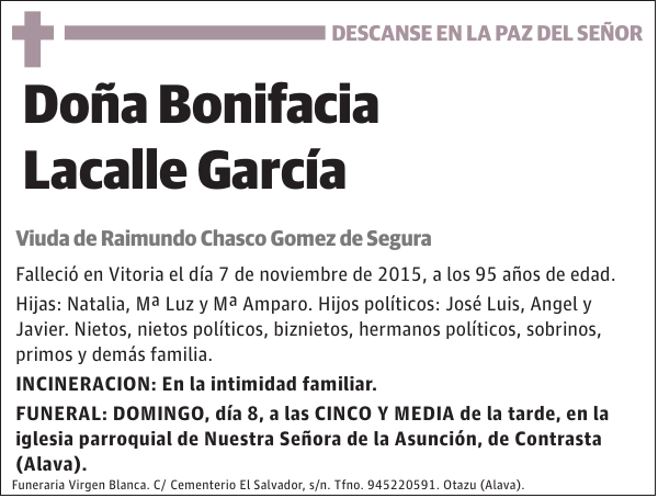 Bonifacia Lacalle García