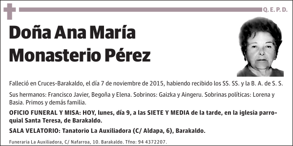 Ana María Monasterio Pérez