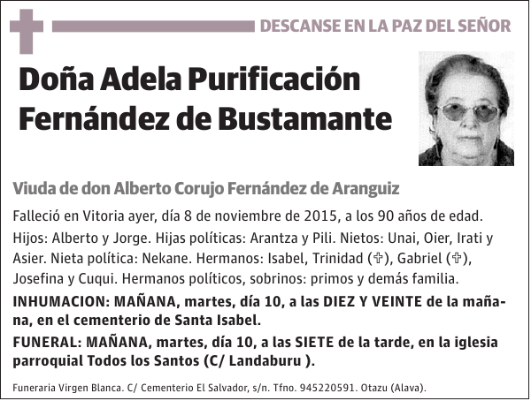 Adela Purificación Fernández de Bustamante