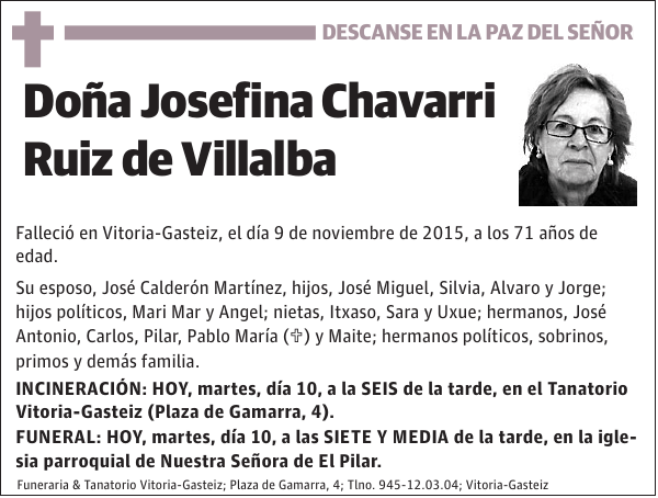 Josefina Chavarri Ruiz de Villalba