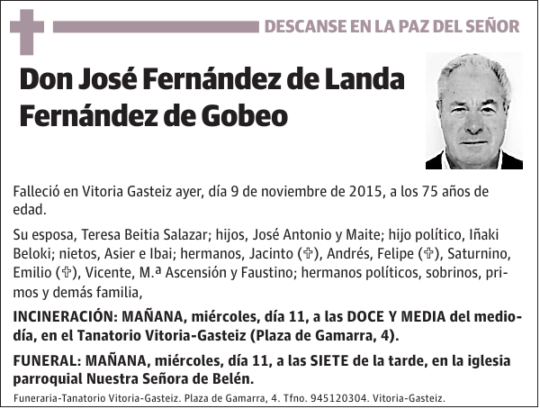 José Fernández de Landa Fernández de Gobeo