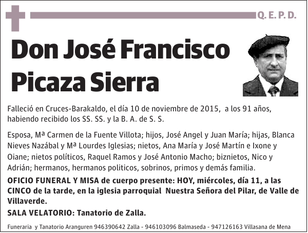 José Francisco Picaza Sierra