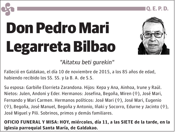 Pedro Mari Legarreta Bilbao