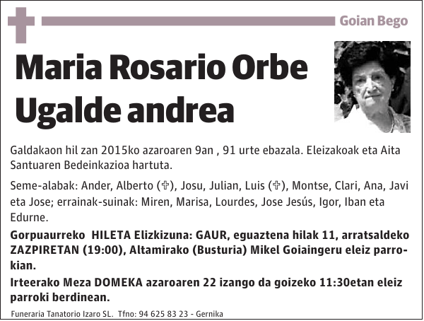 Maria Rosario Orbe Ugalde