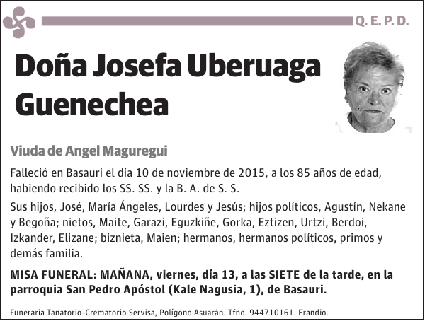 Josefa Uberuaga Guenechea