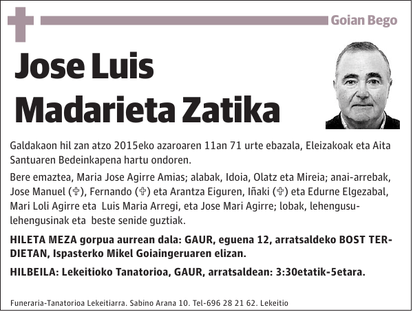 Jose Luis Madarieta Zatika