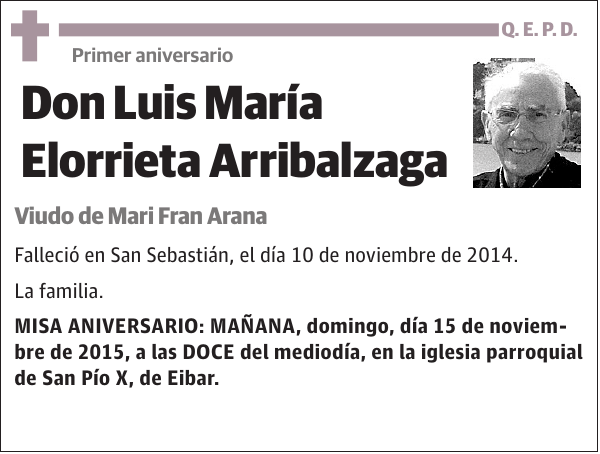 Luis María Elorrieta Arribalzaga