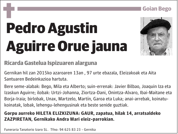 Pedro Agustin Aguirre Orue