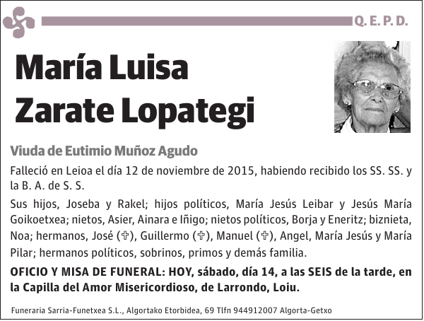 María Luisa Zarate Lopategi