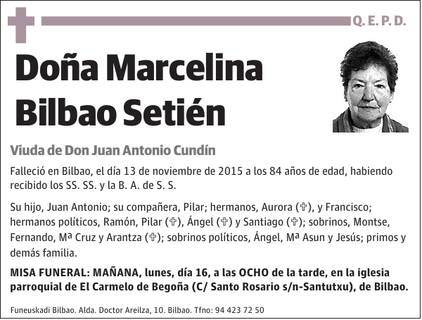 Marcelina Bilbao Setién