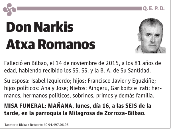 Narkis Atxa Romanos