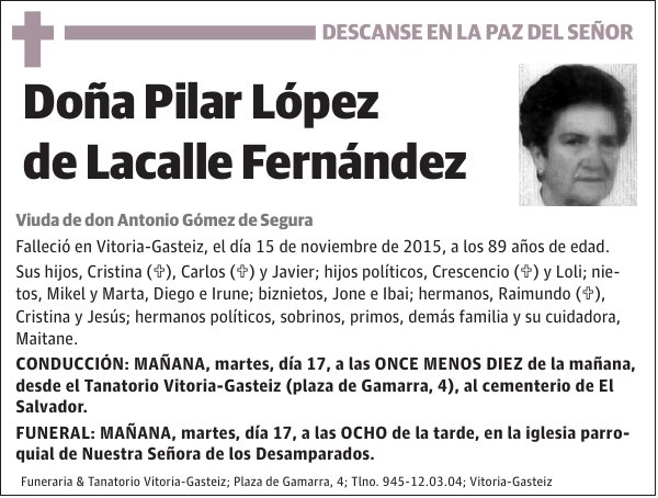 Pilar López de Lacalle Fernández