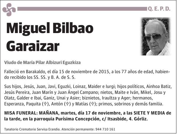 Miguel Bilbao Garaizar