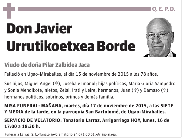 Javier Urrutikoetxea Borde