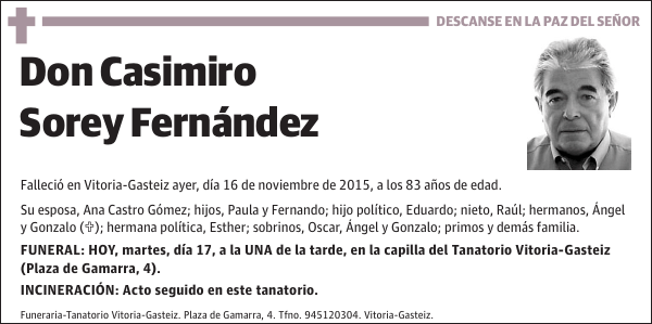 Casimiro Sorey Fernández