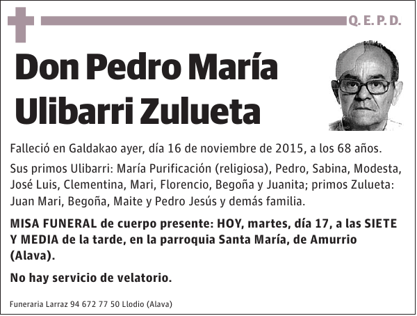 Pedro María Ulibarri Zulueta