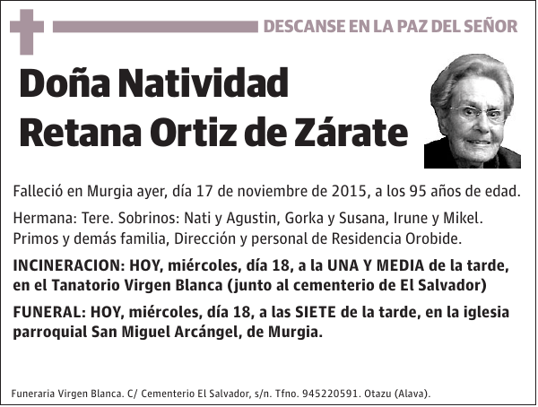 Natividad Retana Ortiz de Zárate