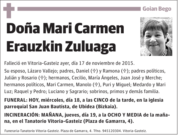 Mari Carmen Erauzkin Zuluaga