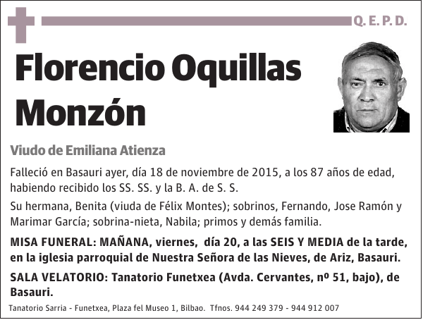 Florencio Oquillas Monzón