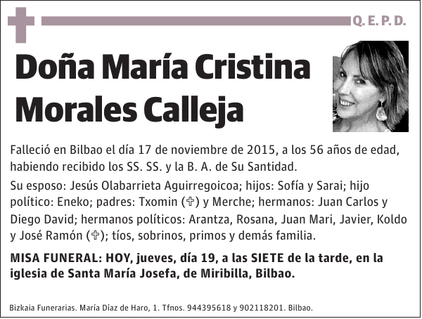 María Cristina Morales Calleja