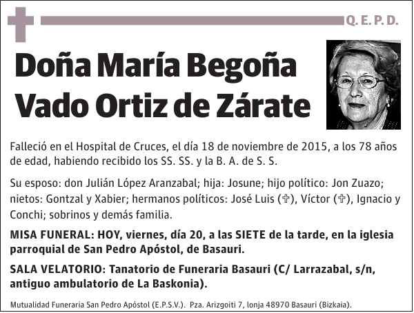 María Begoña Vado Ortiz de Zárate