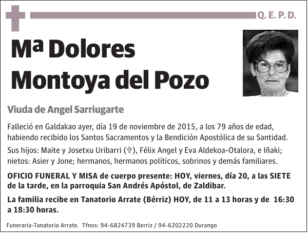 Mª Dolores Montoya del Pozo