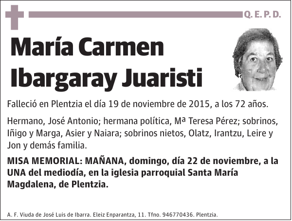 María Carmen Ibargaray Juaristi