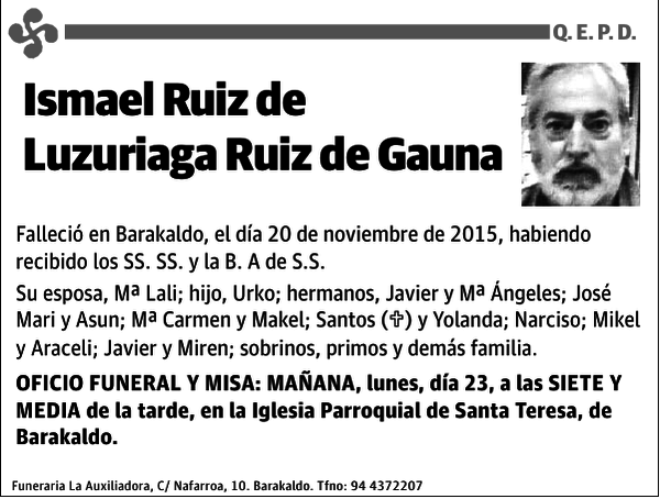 Ismael Ruiz de Luzuriaga Ruiz de Gauna