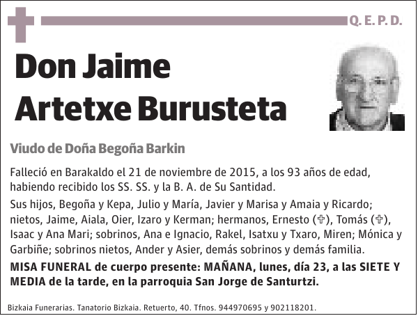 Jaime Artetxe Burusteta